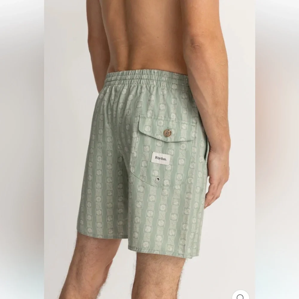 Rhythm tile stripe beach swim shorts size 30